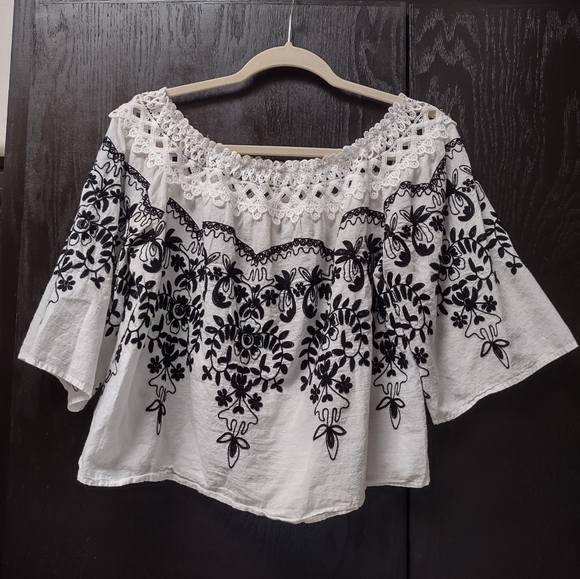 Flying Tomato Mexican cotton top sz M - Picture 2 of 6